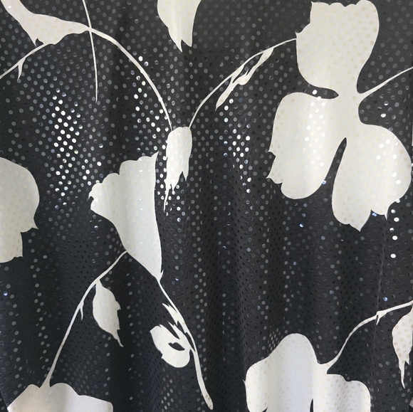 Drapers And Damon's Shimmery Button Up Shirt Women Sz L Floral Glitter Excellen - Picture 12 of 12